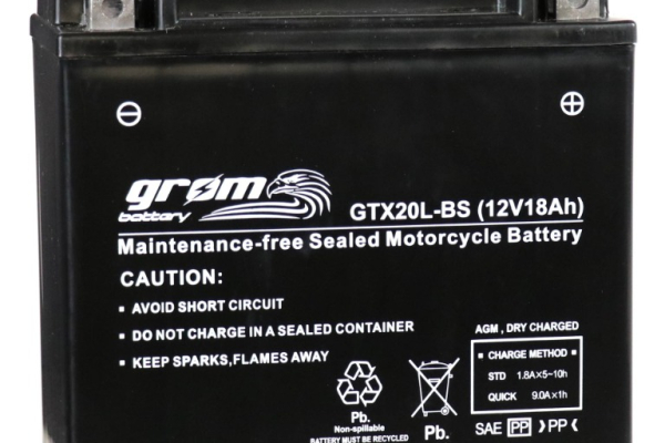 Ogłoszenie - Akumulator 18Ah 270A motocyklowy GROM GTX20L-BS YTX20L-BS 12V P+ Olsztyn Kętrzyńskiego 8 668x648x053 - Olsztyn - 240,00 zł