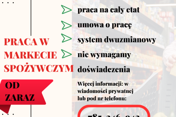 Ogłoszenie - Praca w markecie, Dino Polska S.A., Kobierzyce - Wrocław