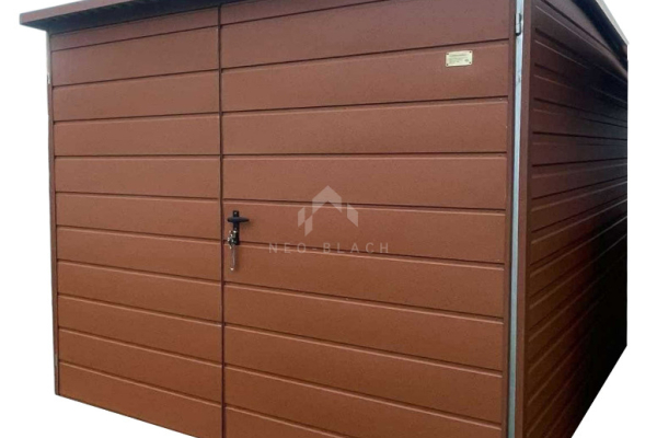 Ogłoszenie - Schowek - Domek Ogrodowy 2,5x3m - Brama dwuskrzydłowa - Jasny brąz ( ceglasty ) - dach spad w tył NB438 - Nowogard - 3 990,00 zł