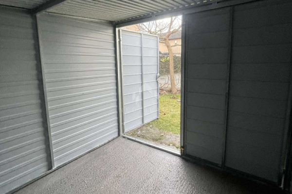 Ogłoszenie - Schowek - Domek Ogrodowy 2,5x3m - Brama dwuskrzydłowa - Jasny brąz ( ceglasty ) - dach spad w tył NB438 - Nowogard - 3 990,00 zł