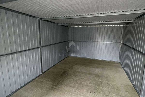 Ogłoszenie - Garaż blaszany 3x6m - Brama dwuskrzydłowa - jasny brąz ( ceglasty ) - dach spad w tył NB445 - Łódź - 5 790,00 zł