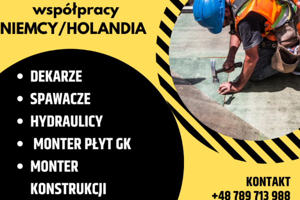 Ogłoszenie - Pracownik Ogólnobudowlany – Niemcy - Niemcy - 100,00 zł