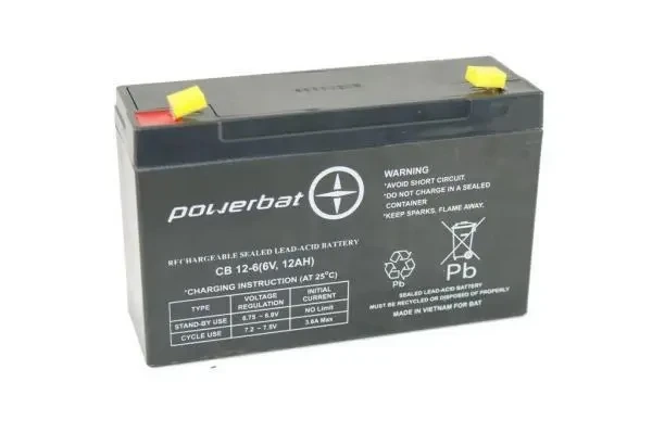 Ogłoszenie - Akumulator żelowy  CB 12-6 6V 12Ah POWERBAT - Gdańsk - 55,00 zł
