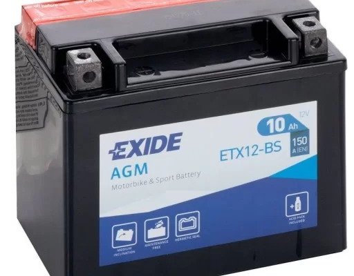 Ogłoszenie - Akumulator ETX12-BS YTX12-BS 12V 10Ah 150A EN L+ EXIDE - Gdańsk - 175,00 zł