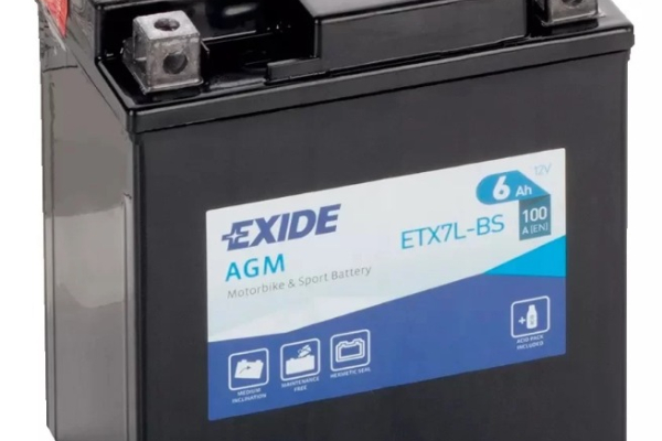 Ogłoszenie - Akumulator ETX7L-BS YTX7L-BS 12V 6Ah 100A EN P+ EXIDE - Gdańsk - 125,00 zł
