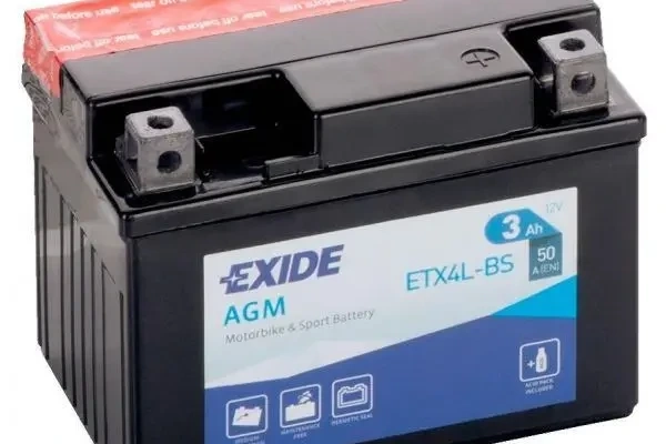 Ogłoszenie - Akumulator ETX4L-BS YTX4L-BS 12V 3Ah 50A Exide - Gdańsk - 80,00 zł