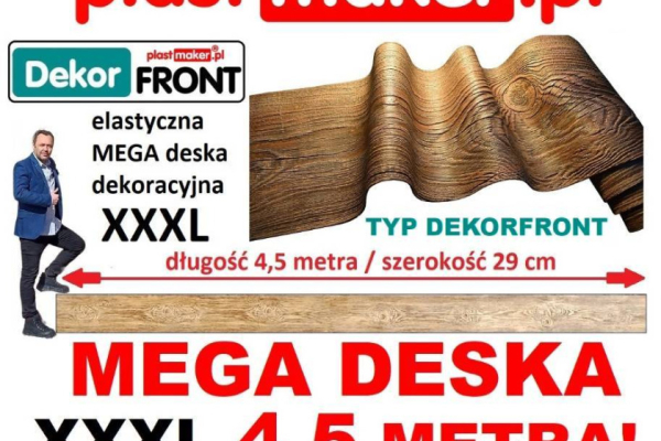 Ogłoszenie - NOWOŚĆ - Elastyczna luksusowa elastyczna deska MEGA FORMAT/  4,5 długości i 29 cm szer. Imitacja drewna - 33,00 zł
