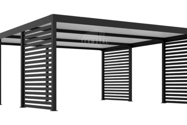 Ogłoszenie - CarPort PREMIUM - Wiata samochodowa 6x5,5 Antracyt Zabudowa - TS1033 - Kościerzyna - 18 600,00 zł