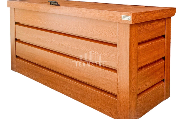 Ogłoszenie - Skrzynia ogrodowa metalowa kufer 120x50x70cm złoty dąb TS949 - Lubin - 1 850,00 zł