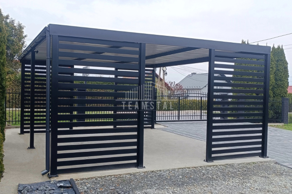 Ogłoszenie - CarPort PREMIUM - Wiata samochodowa 5x5 Antracyt - TS1026 - Darłowo - 14 600,00 zł