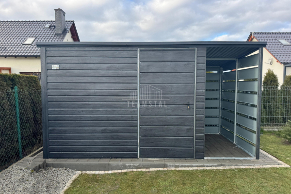 Ogłoszenie - Schowek - domek ogrodowy 3x2m + wiata 1m - Drzwi - sosna norweska - drewnopodobny - dach spad w tył TS966 - Morąg - 4 790,00 zł