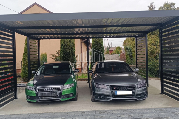 Ogłoszenie - CarPort PREMIUM - Wiata samochodowa 6x6 Antracyt - dodatkowa zabudowa TS1022 - Sieradz - 26 500,00 zł