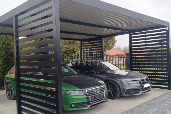 Ogłoszenie - CarPort PREMIUM - Wiata samochodowa 5x5 Antracyt - TS1026 - Darłowo - 14 600,00 zł
