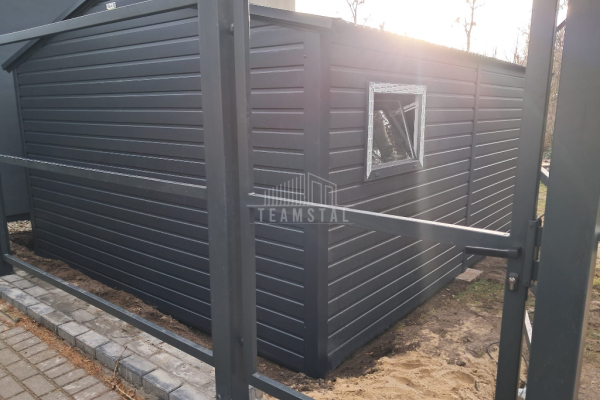 Ogłoszenie - Schowek - domek ogrodowy 4x6m - Brama dwuskrzydłowa - okno - angtracyt - dach dwuspadowy TS971 - Zgorzelec - 7 890,00 zł
