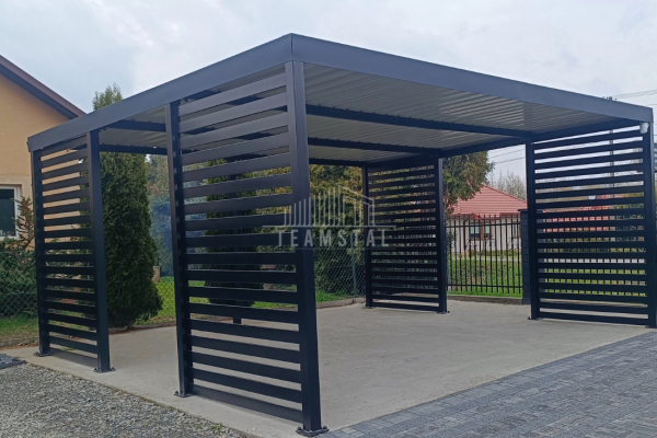 Ogłoszenie - CarPort PREMIUM - Wiata samochodowa 5x5 Antracyt - dodatkowa zabudowa TS1027 - Słupsk - 19 990,00 zł