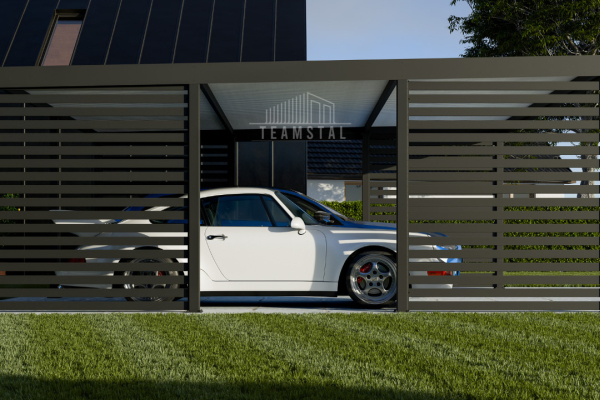 Ogłoszenie - CarPort PREMIUM - Wiata samochodowa 6x5,5 Antracyt Zabudowa - TS1033 - Kościerzyna - 18 600,00 zł