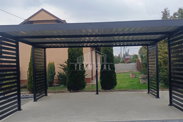 Ogłoszenie - CarPort PREMIUM - Wiata samochodowa 6x6 Antracyt - dodatkowa zabudowa TS1022 - Sieradz - 26 500,00 zł