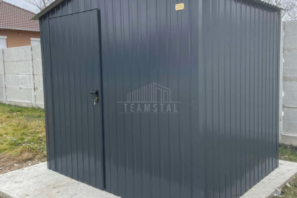 Ogłoszenie - Schowek - domek ogrodowy 2,5x2m - drzwi - okno - antracyt - dach dwuspadowy  TS1000 - Włocławek - 4 350,00 zł