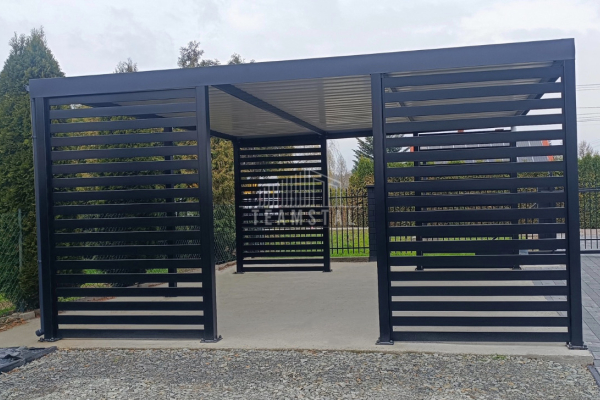 Ogłoszenie - CarPort PREMIUM - Wiata samochodowa 5x5 Antracyt - dodatkowa zabudowa TS1027 - Słupsk - 19 990,00 zł