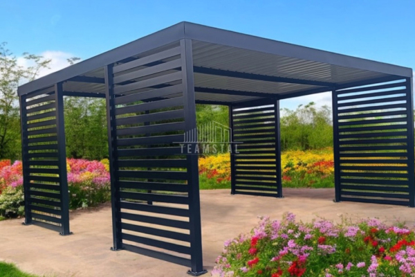 Ogłoszenie - CarPort PREMIUM - Wiata samochodowa 5x5 Antracyt - TS1030 - Sopot - 14 600,00 zł