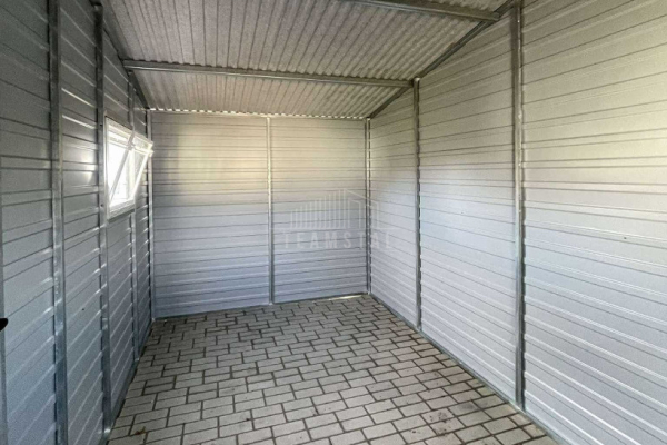 Ogłoszenie - Schowek domek ogrodowy 5x2,5m drzwi 2x okno - Ciemny orzech drewnopodobny antracyt rynny dach dwuspadowy TS1003 - Opole - 7 150,00 zł