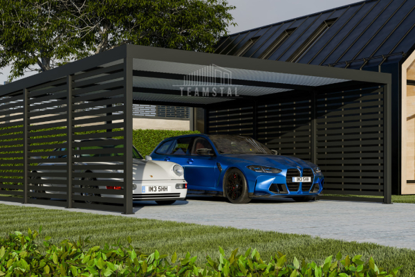 Ogłoszenie - CarPort PREMIUM - Wiata samochodowa 6x5,7 Antracyt Zabudowa - TS1034 - Tczew - 27 700,00 zł