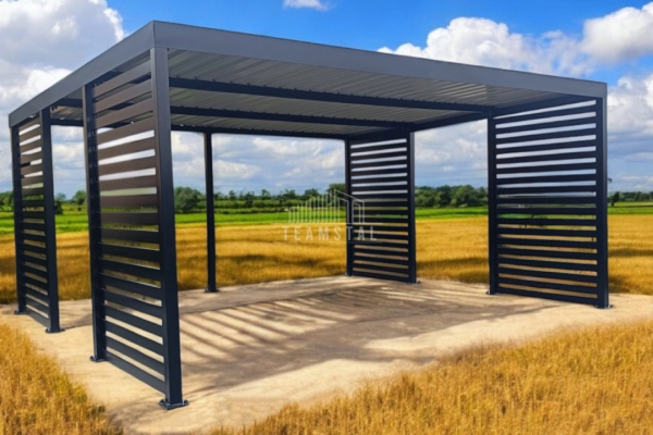 Ogłoszenie - CarPort PREMIUM - Wiata samochodowa 6x6 Antracyt - dodatkowa zabudowa TS1028 - Jastrzębie-Zdrój - 26 500,00 zł