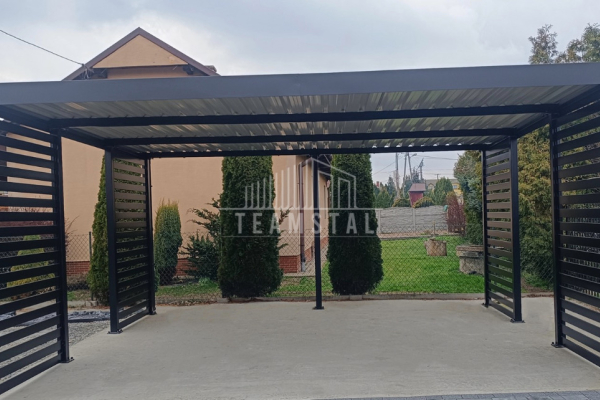 Ogłoszenie - CarPort PREMIUM - Wiata samochodowa 5x5 Antracyt - TS1024 - Szczecin - 14 600,00 zł