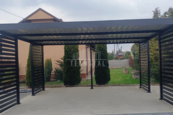 Ogłoszenie - CarPort PREMIUM - Wiata samochodowa 5x5 Antracyt - TS1026 - Darłowo - 14 600,00 zł