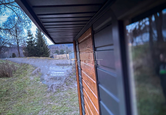 Ogłoszenie - Schowek Domek ogrodowy PREMIUM 3x3m + wiata 0,5m drzwi okno Dekor z lameli Antracyt Drewnopodobny  dach spad TS989 - Płock - 9 490,00 zł