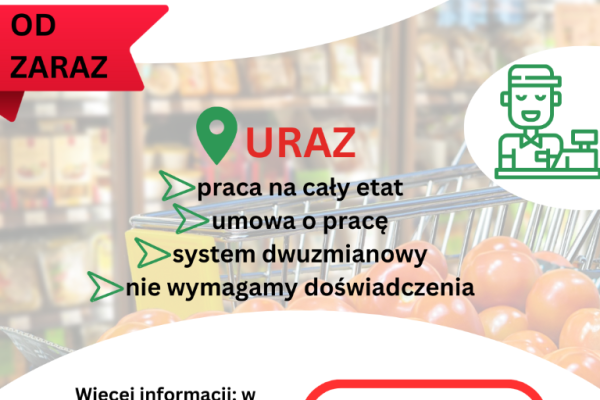 Ogłoszenie - Praca dla os. z orzecz., Dino Polska S.A., URAZ - Wrocław