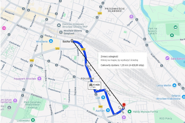 Ogłoszenie - Miejsce Postojowe (17m2) okolice Dworca Głównego (Wrocław) - Wrocław - 299,00 zł