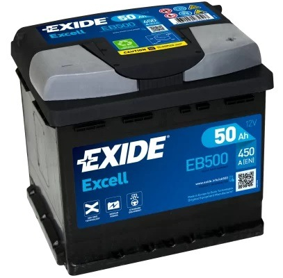Ogłoszenie - Akumulator 50Ah 450A EB500 Exide Excell  P+ || Gliwice, Toszecka 11 - Gliwice - 259,00 zł