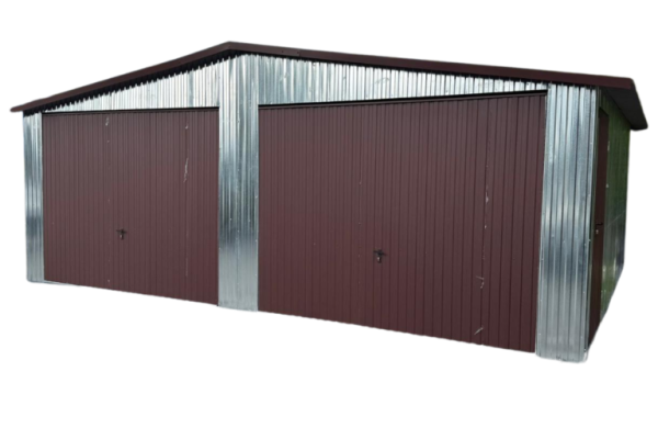 Ogłoszenie - Garaż blaszany 7×5 m dwuspadowy ocynk Ciemny Brąz montaż gratis - Mogilno - 9 200,00 zł