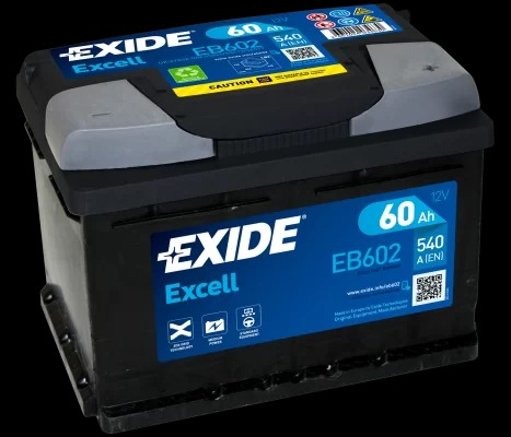 Ogłoszenie - Akumulator 60Ah 540A EN Exide Excell EB602 PRAWY PLUS - Białołęka - 299,00 zł