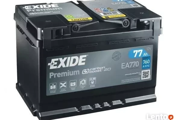 Ogłoszenie - Akumulator 77Ah 760A Exide Premium - Ruda Śląska - 389,00 zł