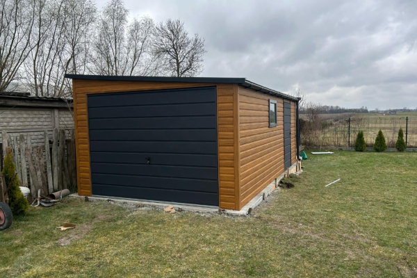 Ogłoszenie - Garaż Blaszany 3.5x5m spad na prawo złoty dąb + Grafit MAT PREMIUM - Piotrków Trybunalski - 7 000,00 zł