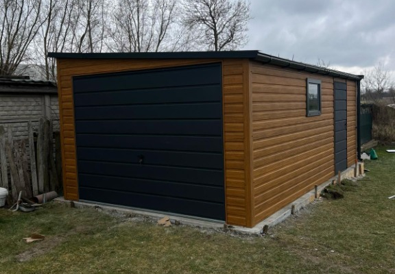 Ogłoszenie - Garaż Blaszany 3.5x5m spad na prawo złoty dąb + Grafit MAT PREMIUM - Piotrków Trybunalski - 7 000,00 zł