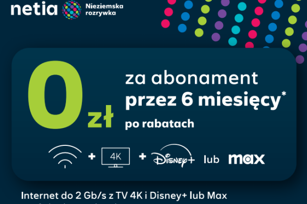 Ogłoszenie - Szybki internet 2GB/s + TV-teraz 6 m-cy za 0zł - 85,00 zł