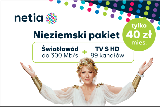 Ogłoszenie - Nieziemski pakiet światłowód + TV - 40,00 zł