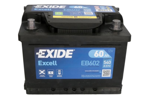 Ogłoszenie - Akumulator 60Ah 540A Exide Excell EB602 EN PRAWY PLUS - Bemowo - 285,00 zł