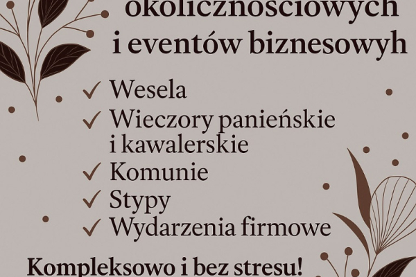 Ogłoszenie - 🎉 Organizacja wydarzeń z klasą – od A do Z!