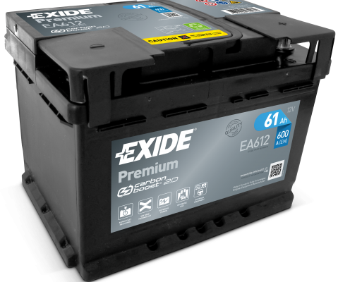 Ogłoszenie - Akumulator Exide Premium 61Ah 600A EA612 PRAWY PLUS - Łódź - 319,00 zł