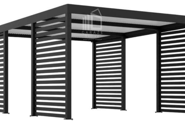Ogłoszenie - CarPort PREMIUM - Wiata samochodowa 4x5 Antracyt Zabudowa - ID957 - Bełchatów - 11 390,00 zł