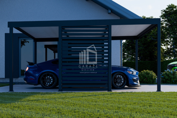 Ogłoszenie - CarPort PREMIUM - Wiata samochodowa 5x5 Antracyt Zabudowa - ID960 - Gdańsk - 11 790,00 zł