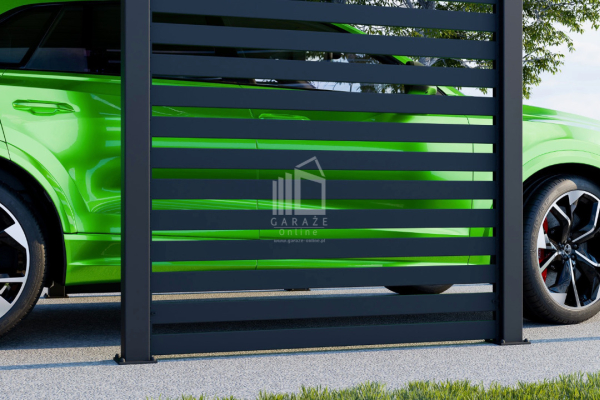 Ogłoszenie - CarPort PREMIUM - Wiata samochodowa 3x5 Antracyt Zabudowa - ID956 - Elbląg - 9 300,00 zł