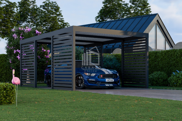 Ogłoszenie - CarPort PREMIUM - Wiata samochodowa 4x5 Antracyt Zabudowa - ID957 - Bełchatów - 11 390,00 zł