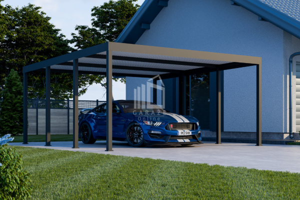 Ogłoszenie - CarPort PREMIUM - Wiata samochodowa 5x5 Antracyt - ID959 - Jarocin - 10 990,00 zł