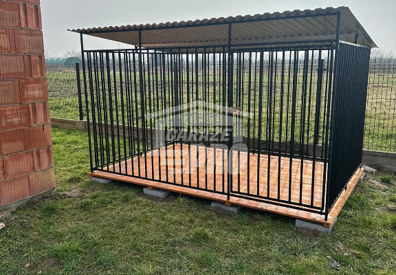 Ogłoszenie - Kojec dla psa 3x2m   Podłoga drewniana - Dach spad w tył GP441 - Kostrzyn nad Odrą - 2 300,00 zł