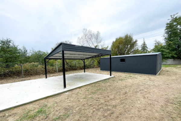 Ogłoszenie - Wiata samochodowa CarPort 6x5,8m - antracyt - dach spad w tył GP487 - Opole - 12 800,00 zł